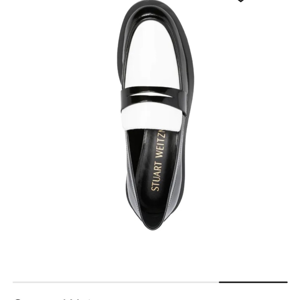 Stuart Weitzman Black and White Women's Loafers - Picture 7 of 8
